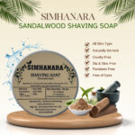 Simhanara Sandalwood Shaving Soap, 80g, All Skin Type, Naturally Derived, Cruelty Free - Image 2