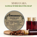 Simhanara Sandalwood Shaving Soap, 80g, All Skin Type, Naturally Derived, Cruelty Free