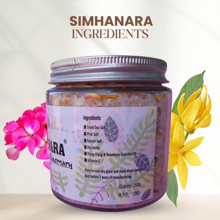 Simhanara Ylang Ylang + Rose Bath Salt || 200 grm || - Image 3