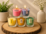 5 Votive Jar Candle|| Vanilla, Mogra, Peach Pomegranate, Jasmine, lemongrass.