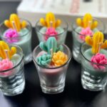 Simhanara Mini Succulent Glass Candle (Pack of 6)