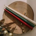 Taper Candle {Pack of 3 Red, White and Green}