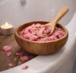 SIMHANARA Bath Salt with Rose and Lavender, Glass Bottle with Cork Stopper, 100 Gram - Image 5