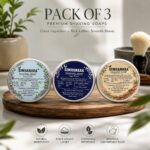 Shaving Soap (pack of 3) Rosemary and Peppermint, Sandalwood,Aqua - Image 2