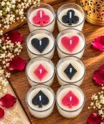 SIMHANARA Poker Mini Jar Scented Candle(Pack of 8 Pcs)