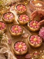 SIMHANARA Bloom Candle ( 100 grm | Brass Finish Bowl) - Image 2